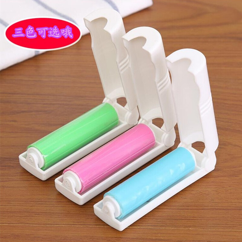 可水洗粘毛器便携式毛呢衣服除尘去毛滚筒刷毛器宠物滚刷吸毛器 粉红