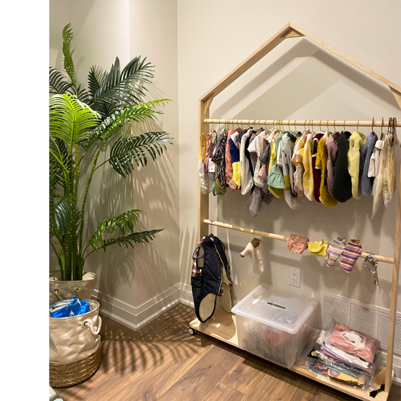 狗狗衣架猫咪衣柜小号宠物挂衣架实木泰迪落地收纳架.